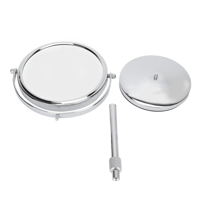 Miroir de Maquillage de Table Maison 7 Pouces Hauteur Réglable Double Face Grossissement 3X Miroir de Vanité white