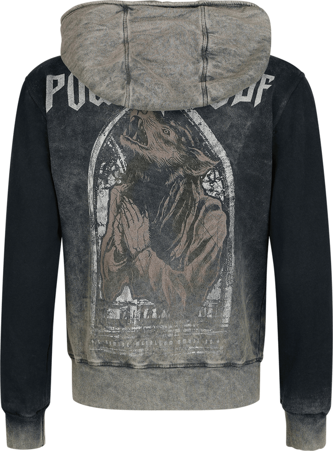 Powerwolf Vest met capuchon - Lupus dei - S tot XXL - voor Vrouwen - grijs