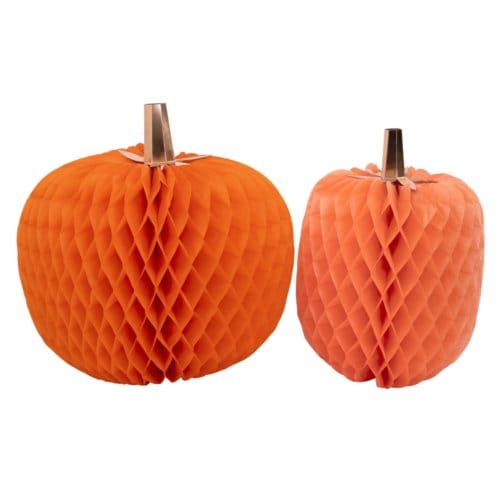 Meri meri halloween honeycomb pompoenen à 2 stuks