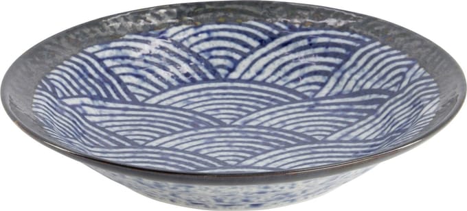 Tokyo Design Studio – Aisai Seigaiha – Ondiepe Schaal – 20.2x4cm