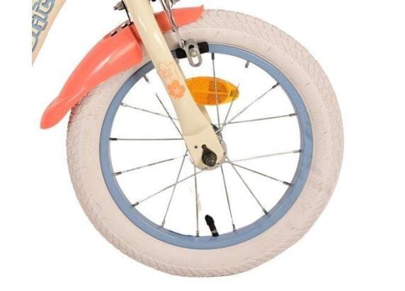 Disney Stitch Kinderfiets - Meisjes - 16 inch - Crème Koraal Blauw