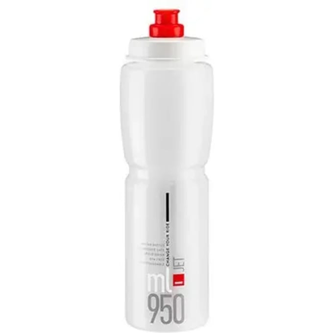 bidon Jet 950 ml polyethyleen transparant/rood