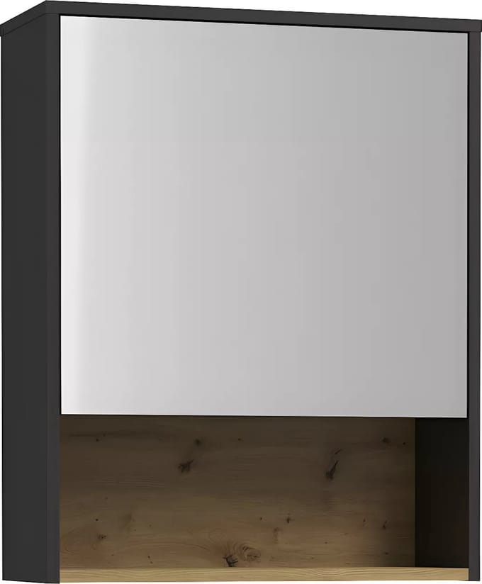 Vente-unique Badkamer muurkast - Antraciet - 60 cm - YANGRA