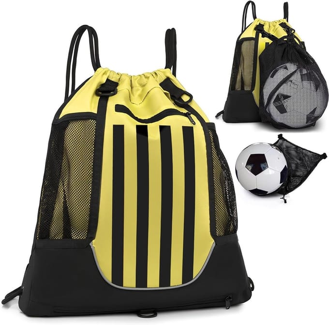 Omgoods - Sportieve Drawstring Rugzak voor Kinderen met Mesh Tas