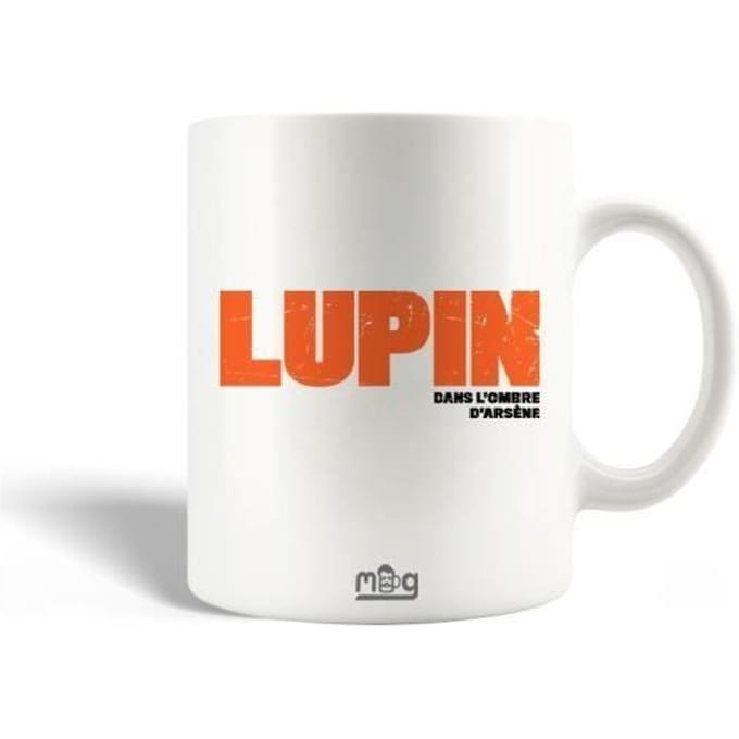 Mug en céramique - Lupin - Dans l'ombre d'Arsène - 30cl - Compatible lave-vaisselle - Blanc