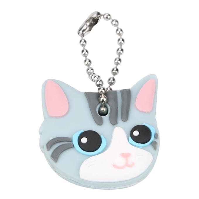 Creatieve 1 stuks schattige puppy mopshond kat sleutelhoes dop sleutelhanger sleutelhanger PVC unisex cadeau white