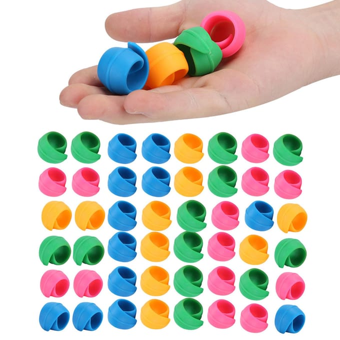 48 Stuks Siliconen Garenspoelen Saver Huggers Spoelhouders Organizer voor Naaimachine yellow