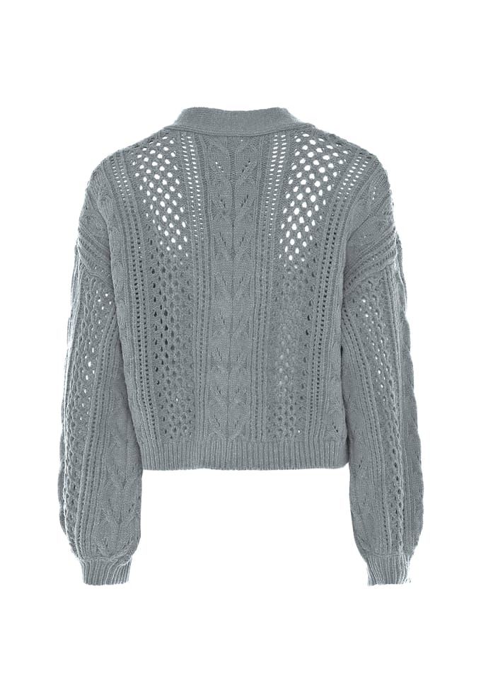 Faina Vest Dames licht grijs melange