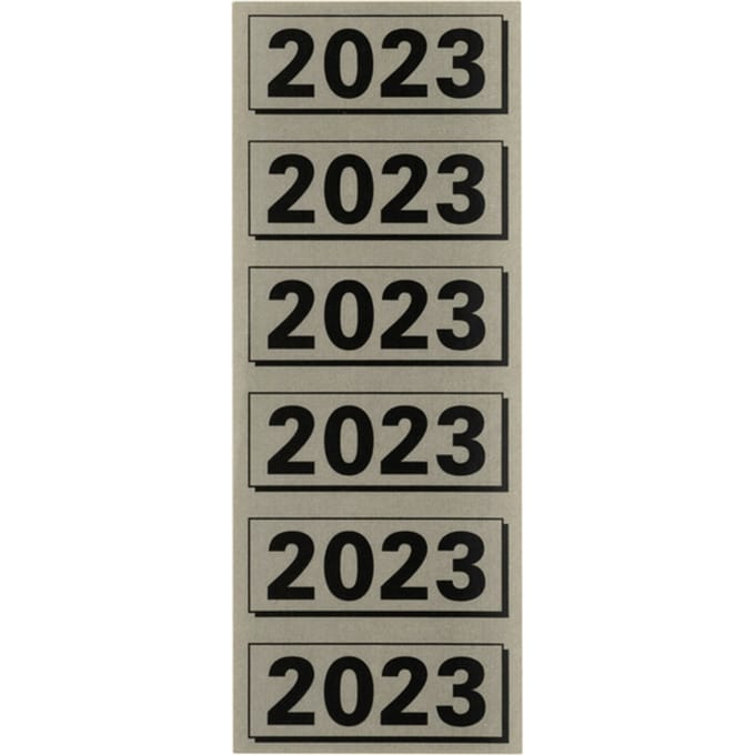 Rugetiket Elba 2023 57x25mm grijs