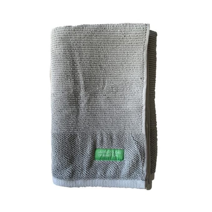 Serviette de bain - BENETTON - 140x70 cm - Coton - Gris - 450GSM gris