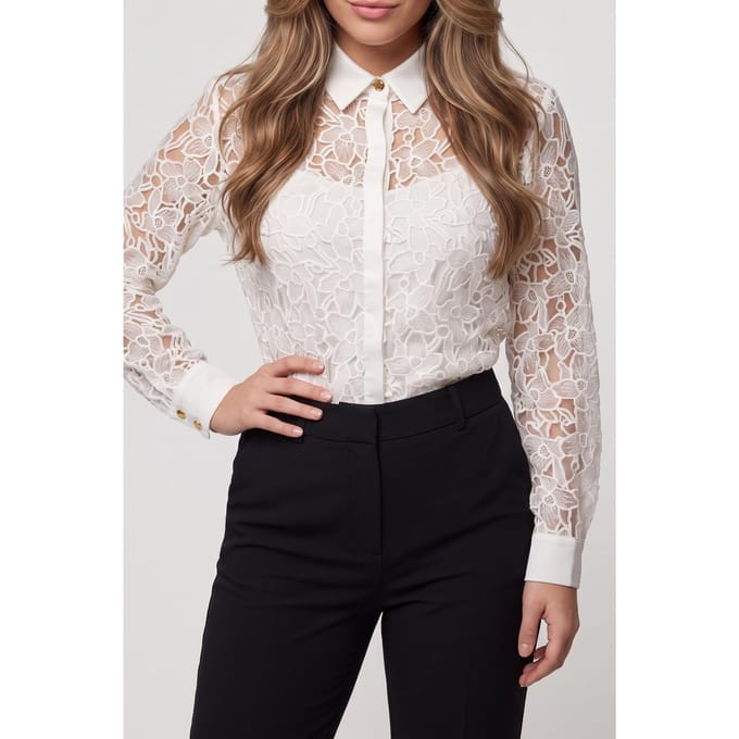 GUESS Liu Embroidery Long Macadamia Taglia: 48 | Magliette intime Outlet | Donna