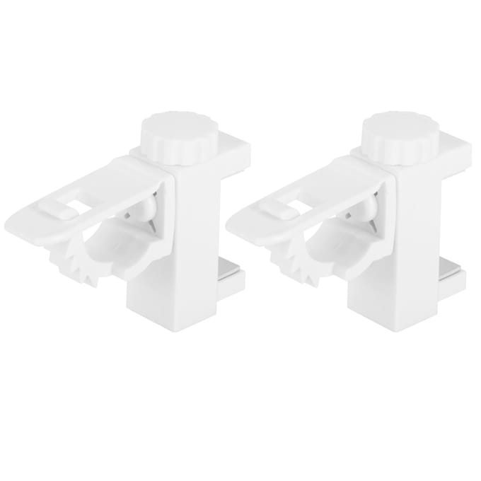 Gordijnroede Paalhouder Multifunctionele Ophangstang Klem Haak Organizer 1KG?Laadcapaciteit 2KG wit