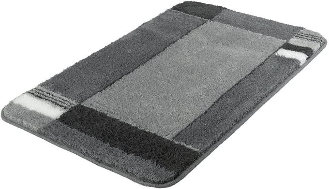 Rechthoekige badmat - grafisch design - 1 stuk - 100% polyacryl