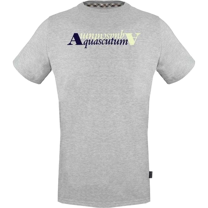 Aquascutum Heren Reflecterend Logo T-Shirt (Grijs)