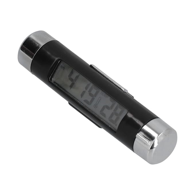 K01 Auto Thermometer Batterijgevoed Multifunctioneel Lichtgevend LCD Auto Dashboard Klok black
