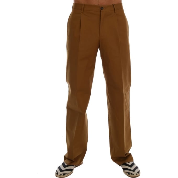 Dolce & Gabbana Bruine Stretch Katoenen Broek