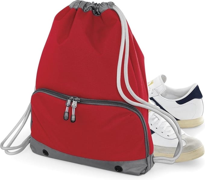Athleisure Gymsac met koord BagBase - 11 Liter Classic Red