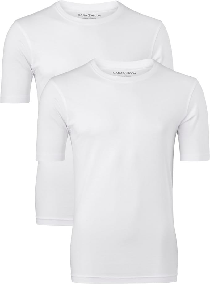 CASA MODA T-shirts (2-pack) - O-neck - wit