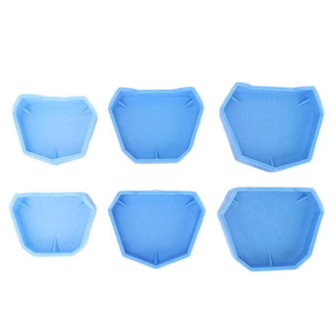 6 stuks Tandtechnisch Lab Model Basis Siliconen Tandtechnisch Lab Vormer Basis Mallen Gipsmodel Laden Blauw white