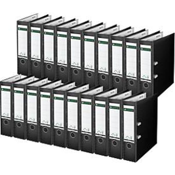LEITZ® Map 1010, DIN A4, rugbreedte 80 mm, 20 stuks, zwart