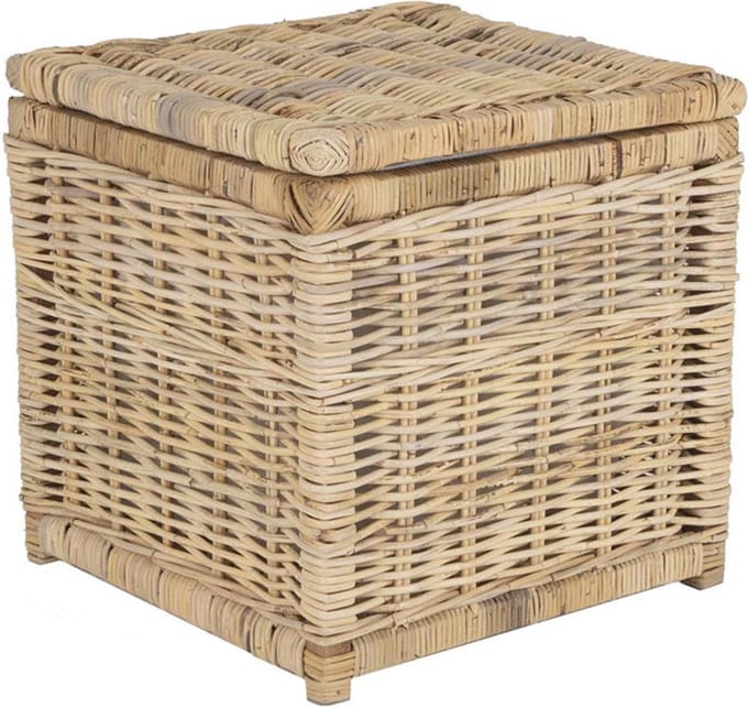 Rotan Opbergmand Vierkant - Naturel - 30x30x30 cm