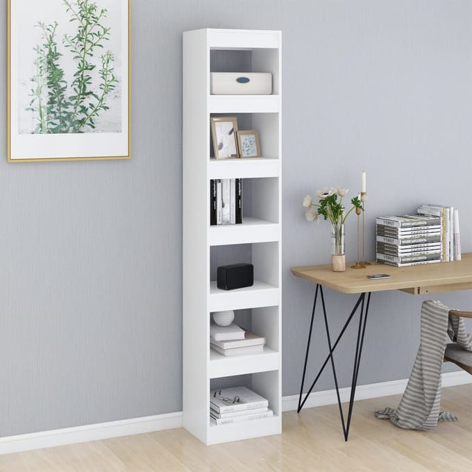 vidaXL - Boekenkast/kamerscherm - 40x30x198 - cm - wit