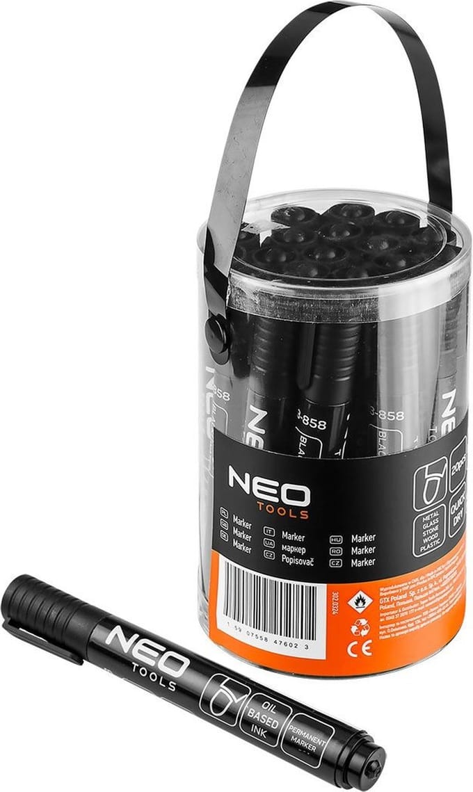 Industriële olie markers - Waterproof - Zwart - 20 stuks