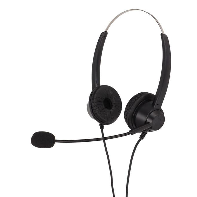 Klantenservice Headset Ruisonderdrukkend RJ9-stekker Binauraal Bekabeld Telefoon Headset met Microfoon voor