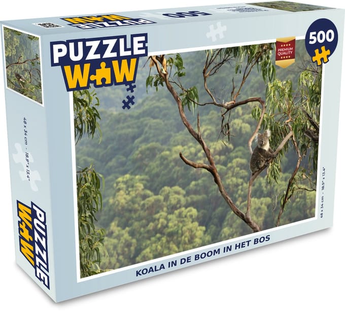 Puzzel Koala in de boom in het bos in Australië - Legpuzzel - Puzzel 500 stukjes