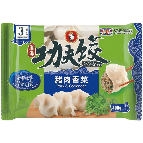KUNG FU KUNGFU Varkensvlees- en Koriander-Dumplings 400g
