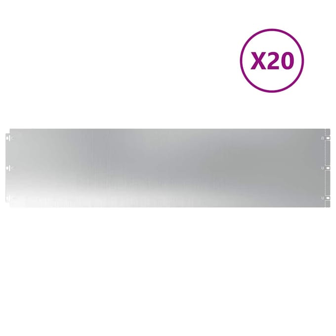 vidaXL - Gazonranden - 20 - st - 25x103 - cm - gegalvaniseerd - staal