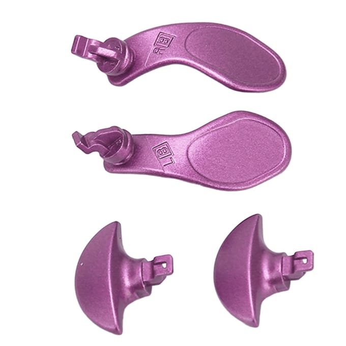 4pcs Palettes Arrière de Manette de Jeu Remplacement Professionnel Boutons Arrière Métalliques pour PS5 Edge argenté