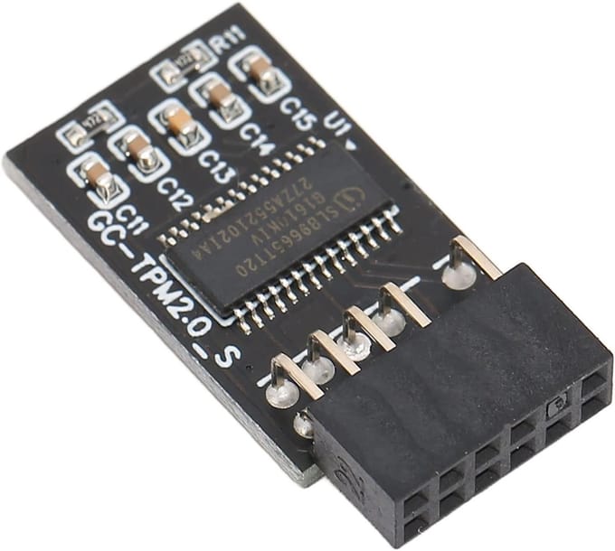 TPM 2.0 Beveiligingsmodule met Encryptie en Afstandsbediening - 12 Pin LPC Interface voor B550 B450 B460 Compatibiliteit met Windows 10 8.1 7