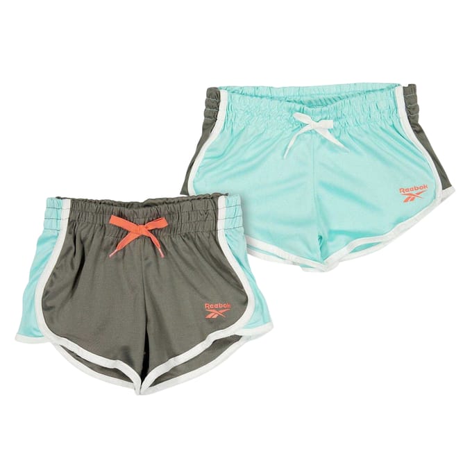 Reebok Jersey shorts voor meisjes (Set van 2) (Aruba Blauw)