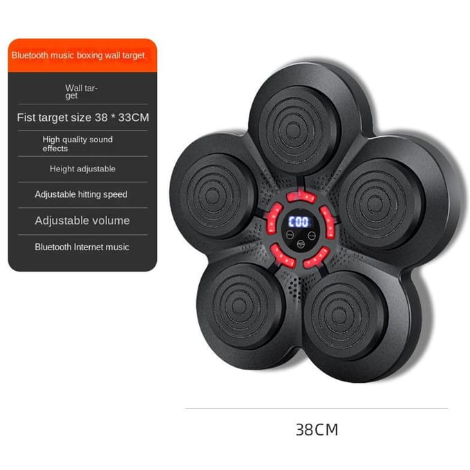 Bluetooth Muziek Bokszak Hangend Type Boksen Sanda Trainer Thuis Vecht Fitness Training Doel 38*33cm black