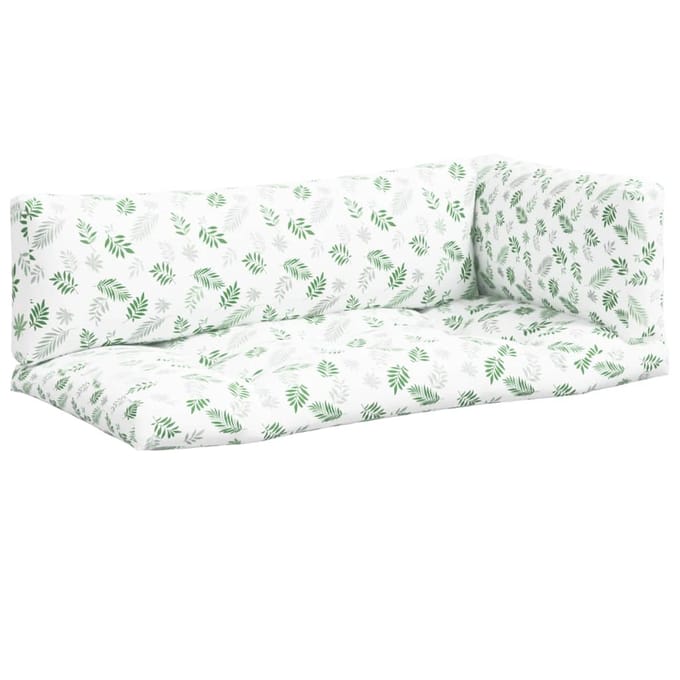 vidaXL Palletkussens 3 st bladpatroon oxford stof