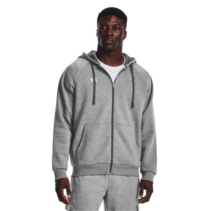 Under Armour Heren Rival Fleece Full Zip Hoodie (Koolstof)