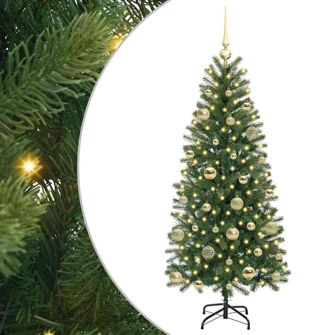 vidaXL - Kunstkerstboom - Groen - 150 - cm - PE - en - PVC