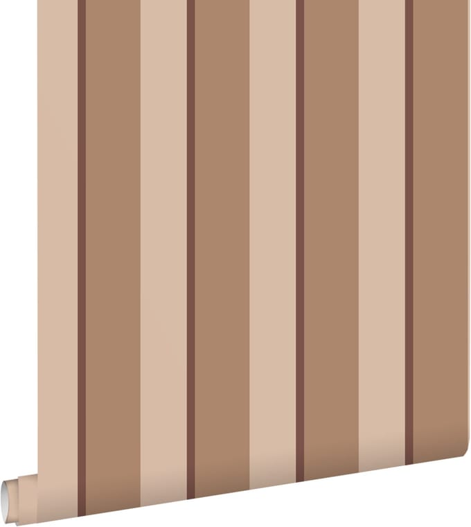 ESTAhome behang strepen bruin - 50 x 900 cm - 131909