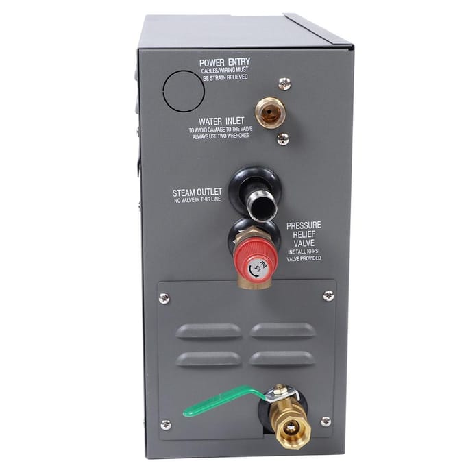 Générateur de vapeur électrique pour sauna 6 kW TM60, panneau tactile avec affichage de la température et de l'heure, norme UE gray