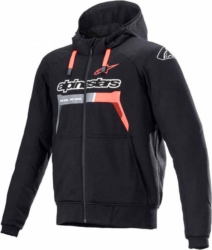 Alpinestars Chrome Ignition Hoodie Zwart Rood Fluo -