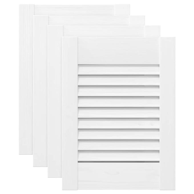vidaXL - Kastdeur - met - de - deur - 4 - st - Wit - 69 - x - 49,4 - cm - Massief - grenenhout