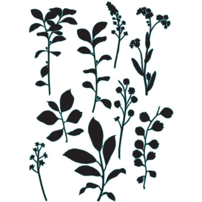 Sizzix Framelits Ponssjabloon by 49 en Market "Fine Stems 02"