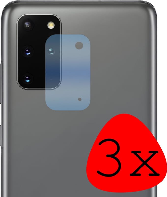 Camera Lens Protector - 3 Stuks Geschikt voor Samsung Galaxy S20 Plus - Camera Screenprotector Beschermglas - Gehard Glas - Tempered Glass - Screen Protector