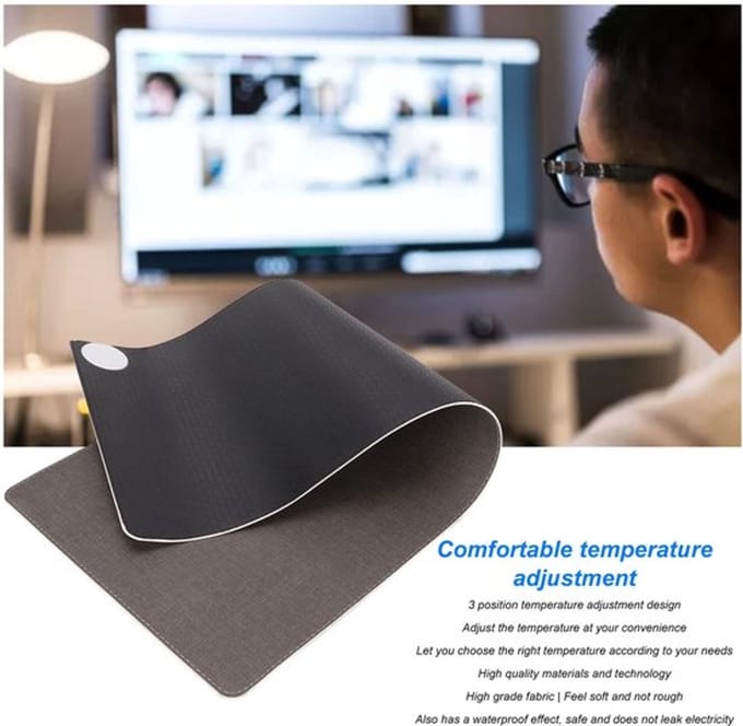 Allecto - Verwarmde Muismat - Temperatuur Instelbaar - Ultradun Warm