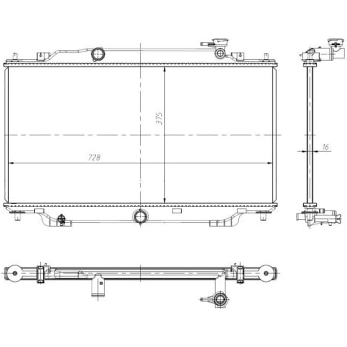 Radiator, motorkoeling NRF 550024