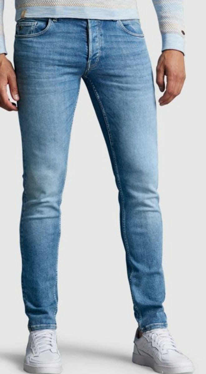 Cast Iron shiftback tapered medium indigo wash - Blauw - Maat 29-34