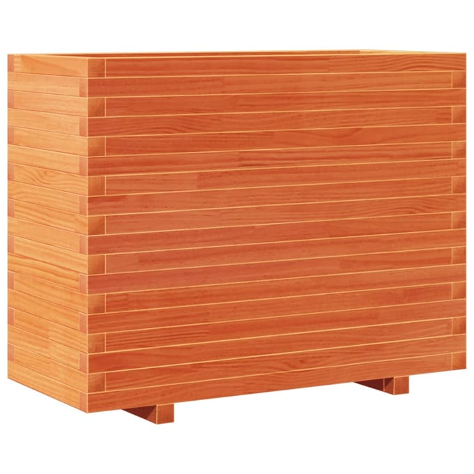 vidaXL - Plantenbak - 90x40x72 - cm - massief - grenenhout - wasbruin
