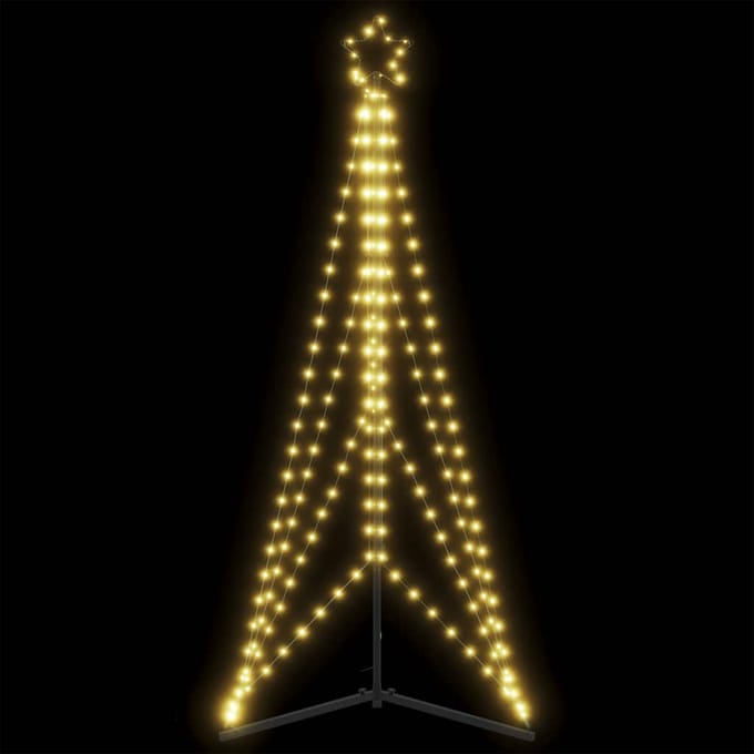 vidaXL LED-kerstboom 363 LEDs warm wit 182 cm