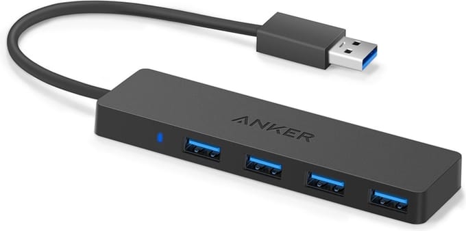 Hub USB Anker, 4 x USB-A 3.0, Zwart A7516016